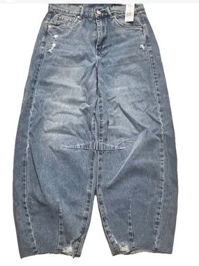 Blank NYC Women’s Jeans Raw Hem Barrel Leg Sz 28 $128